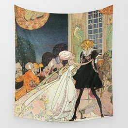 East of the Sun and West of the Moon, illustrated by Kay Nielsen Woman, girls and ladies dancing in party Wall Tapestry