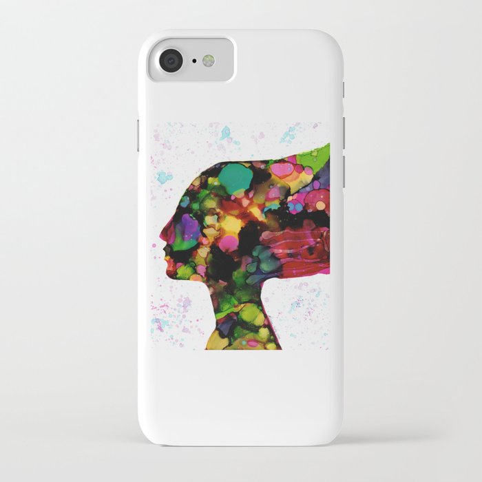 Ink Girl: Original Alcohol Ink Painting iPhone Case