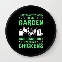 Chicken Owner Gift | Hang Out With My Chickens Wall Clock