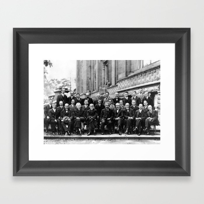 World-Renowned Physicists of 1927 at Solvay Conference Framed Art Print