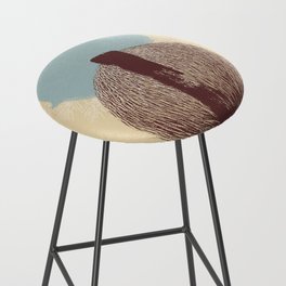 Abstract art gestual and organic Bar Stool