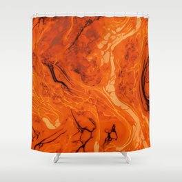 Marble Stone Pattern in Orange Color #217 Shower Curtain