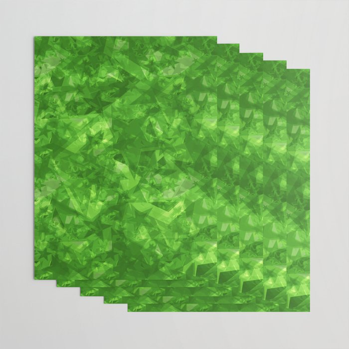 Dark pastel variegated green stars in the projection. Wrapping Paper by  Grachyhamr
