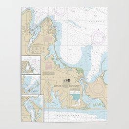 Martha's Vineyard Eastern Part Nautical Chart 13238 Poster