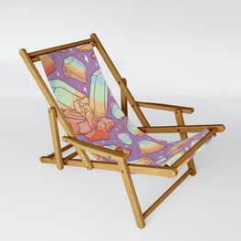 Rainbow Crystal Print Sling Chair