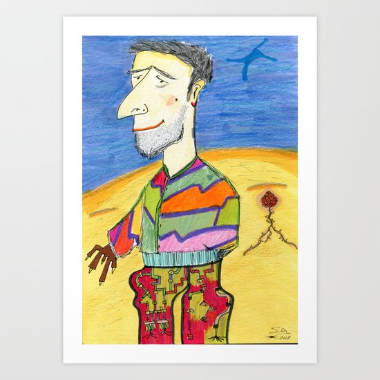 Bionic Man Art Print By Arthealing Society6