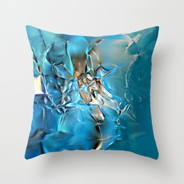 Shiny foil - haptic structure  -  abstract plastic look 189 - decor design Throw Pillow