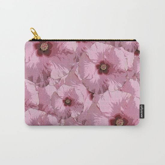 Pink Hibiscus World Carry-All Pouch