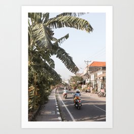 Tropical Road On Bali Island Art Print | Summer Holiday Photo | Digital Indonesia Travel Photography Art Print
