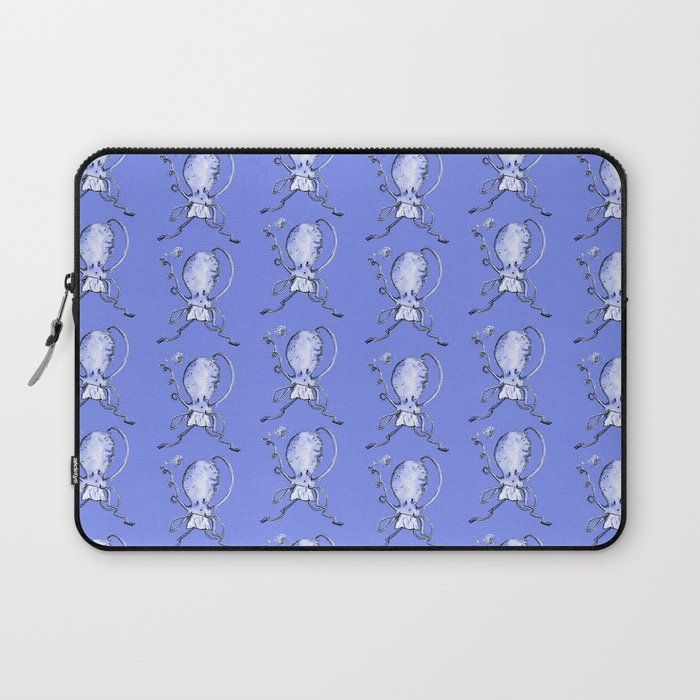 Quirky Octopus Blue Laptop Sleeve
