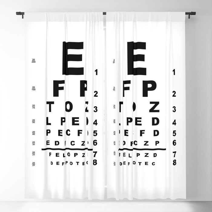 Eye Test Chart Blackout Curtain