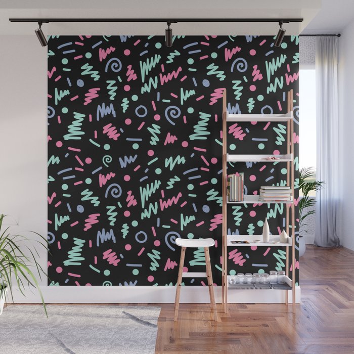 Minimal Memphis 80s Style Pattern Minimalist Art And Decor Nursery
