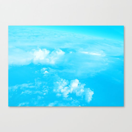 Aerial Turquoise Clouds Canvas Print