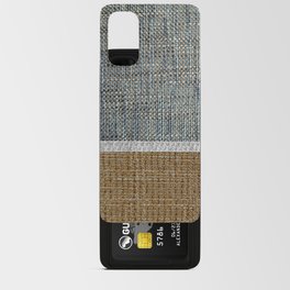 Silver Tan Tweed Color Block Android Card Case