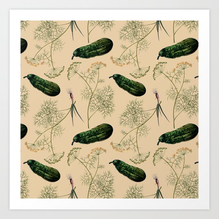 Pickle Pattern Art Print