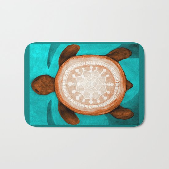 Snowflake turtle Bath Mat