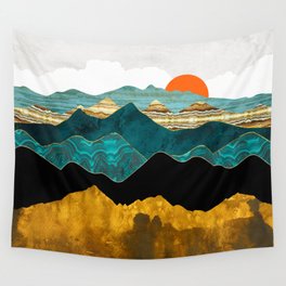 Turquoise Vista Wall Tapestry
