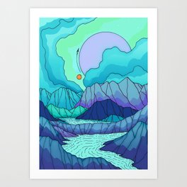 The river on Neptune Art Print