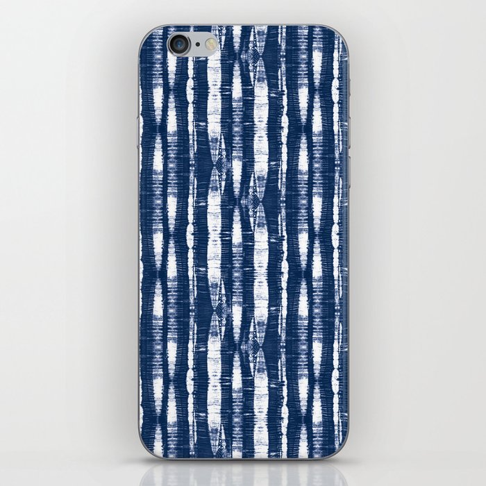 Shibori Stripes Indigo Blue iPhone Skin
