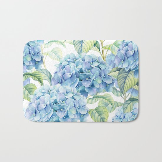Blue Hydrangea Bath Mat