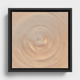Defocused creamy toffee brown beige colors vortex Framed Canvas