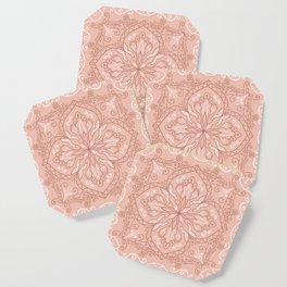 Elegant Terracotta Boho Tile Mandala Coaster