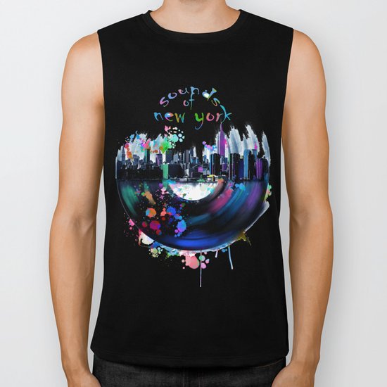 new york city music3 Biker Tank