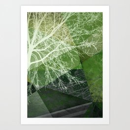 P19-E4 TREES AND TRIANGLES Art Print