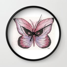 Ink and Watercolor Butterfly in rose colored tones Wall Clock | Creation, Inkandwatercolor, Lavendertones, Watercolor, Painting, Whimsical, Nature, Kayladuerler, Skyemarie, Mixedmedia 