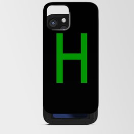 LETTER H (GREEN-BLACK) iPhone Card Case