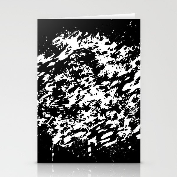 Abstract Black and White Shapes Stationery Cards