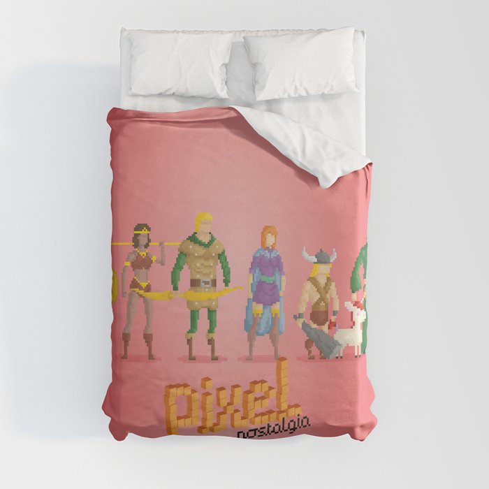 Dungeons and Dragons - Pixel Nostalgia Duvet Cover