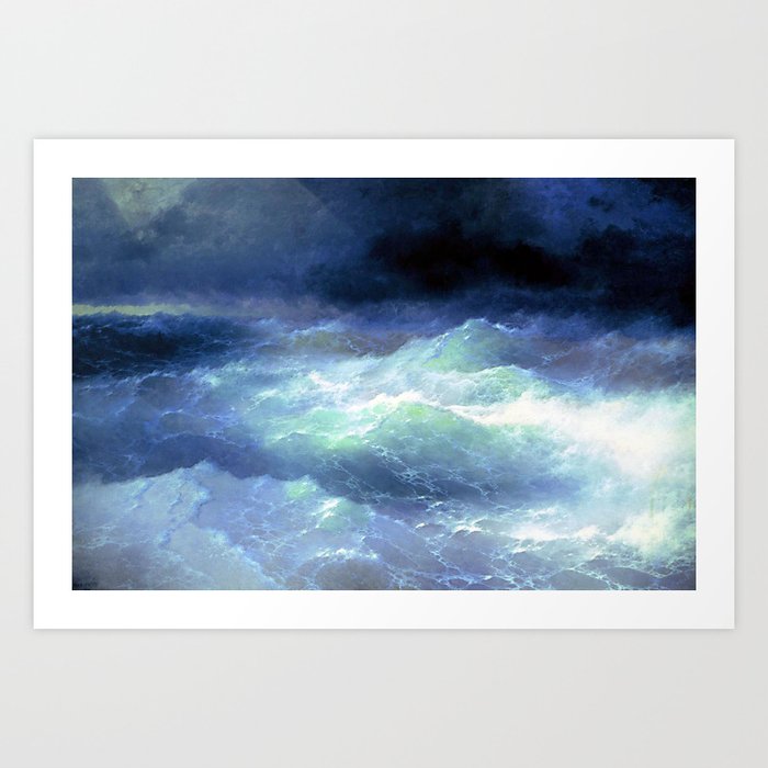 Captivating Seascapes: Between the Waves by Ivan Aivazovsky Art Print
