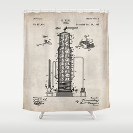 Whisky Patent - Whisky Still Art - Antique Shower Curtain