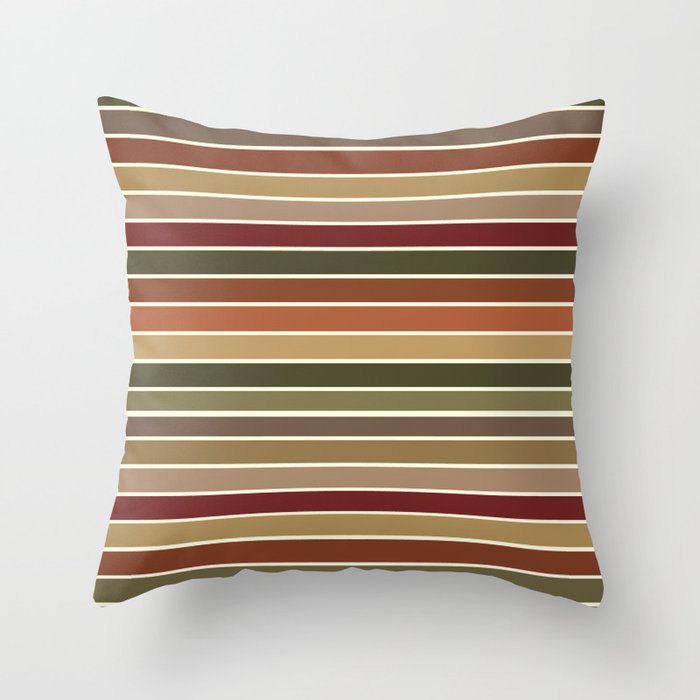Warm Fall Color Palette Throw Pillow