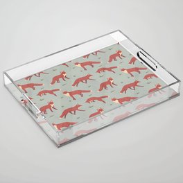 Foxes Jumping Acrylic Tray
