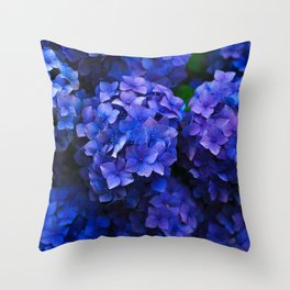 Beautiful blue flowers Throw Pillow