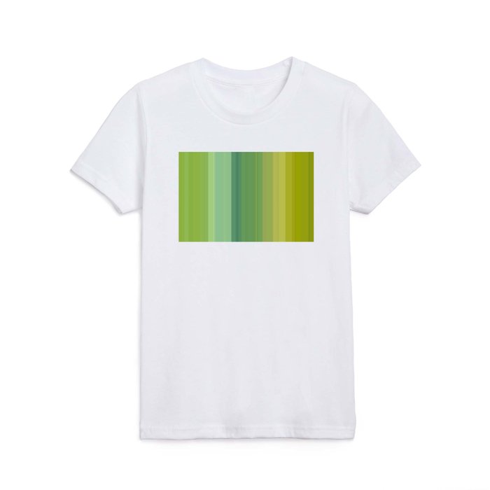 Striped Greens Kids T Shirt