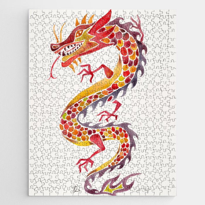 Chinese Dragon – Fiery Palette Jigsaw Puzzle