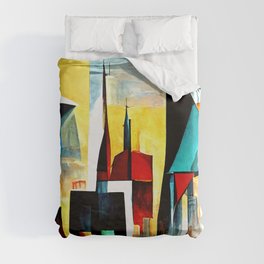 Abstract City Duvet Cover