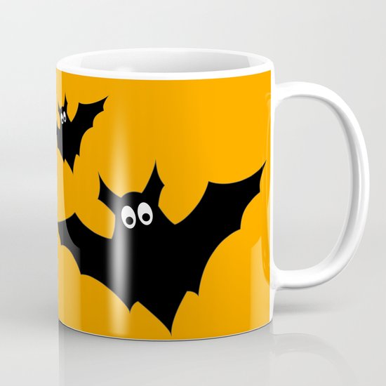 Cool cute Black Flying bats Halloween Coffee Mug