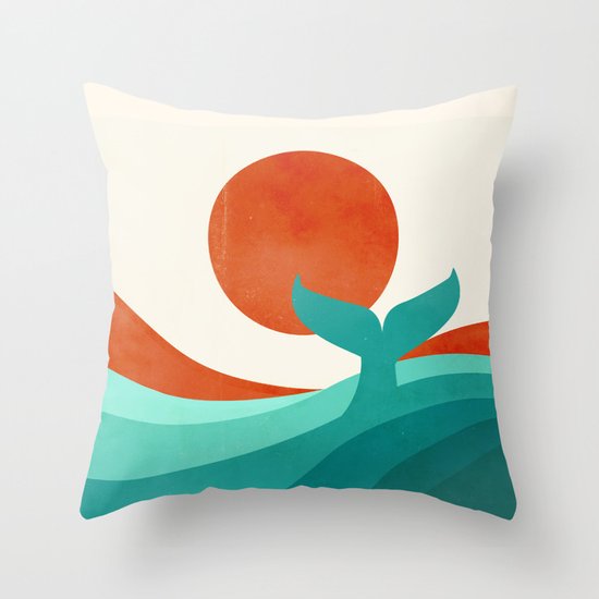 Wave (day) Throw Pillow