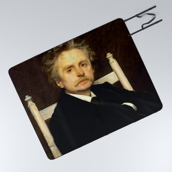 Edvard Grieg (1843 – 1907) portrait by Eilif Peterssen in 1891 Picnic Blanket
