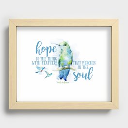 Hope is the Thing with Feathers Recessed Framed Print