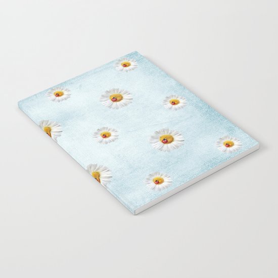 Daisies in love- lightblue pattern Notebook