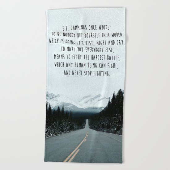 Quote for The Road Beach Towel