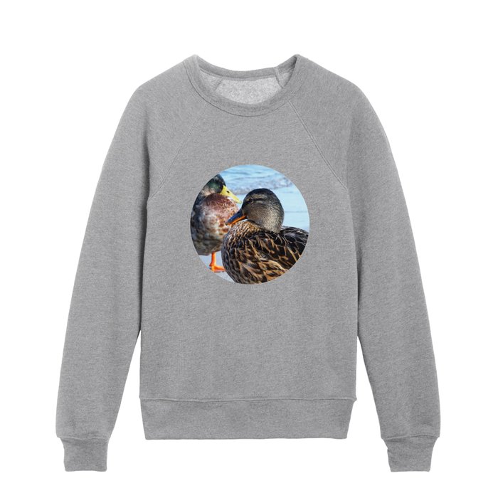 Three Ducks on the Beach Kids Crewneck