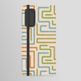 Retro Abstract Snake Maze Pattern  Android Wallet Case