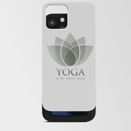 Oriental Lotus Yoga short quotes iPhone Card Case