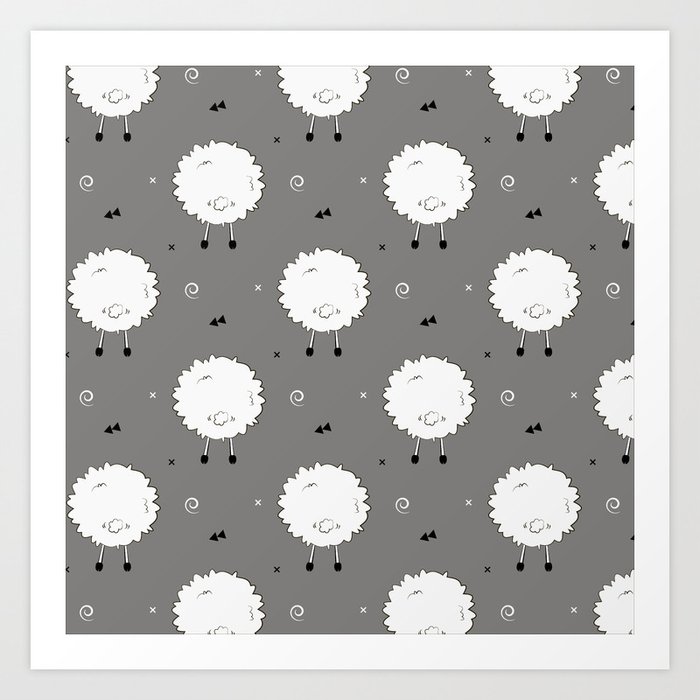 Funny Sheep Art Print